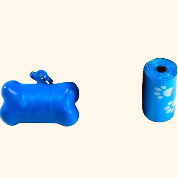 “Bone Dog Poo Dispenser” Disposable Pet Puppy Paw Print Poop Waste Sack Bag Roll - Picture 4 of 15